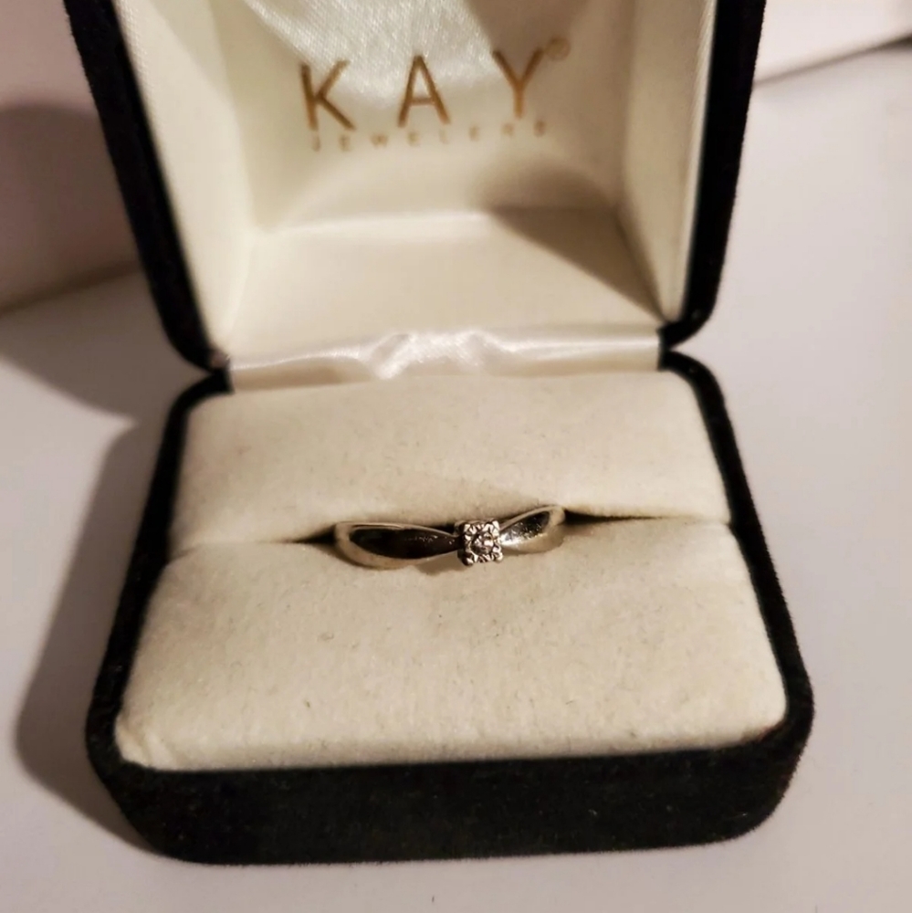 SOLD 10K White Gold Diamond Ring